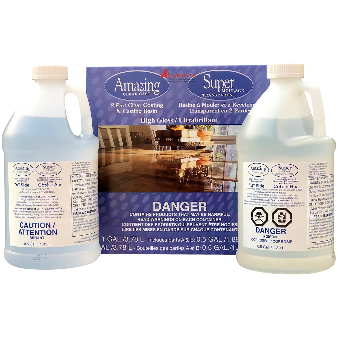 Alumilite Amazing Clear Coating & Casting Resin Kit, 3.78L